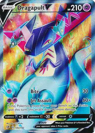 dragapult v pokemon card - - SWSH096 - Shining Fates Psychic / 210 / Basic Attack 1 Pokemon Trading Card Game Sword