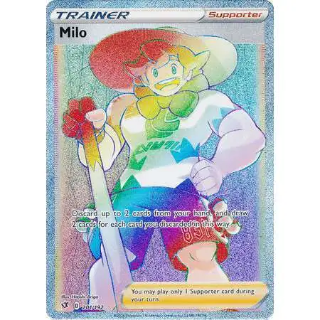 Pokemon Trading Card Game Sword & Shield Rebel Clash Secret Rare Milo #201