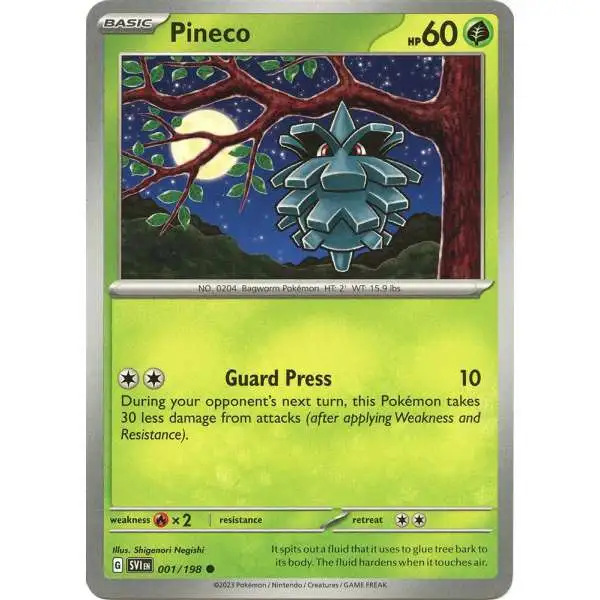 Pokemon Scarlet & Violet Base Set Common Pineco #1/198