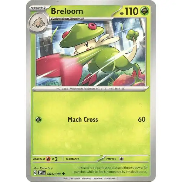 Pokemon Scarlet & Violet Base Set Uncommon Breloom #4/198