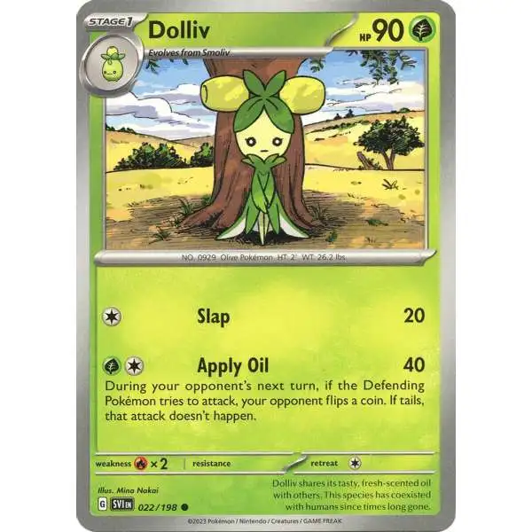 Pokemon Scarlet & Violet Base Set Common Dolliv #22 [Damaged]