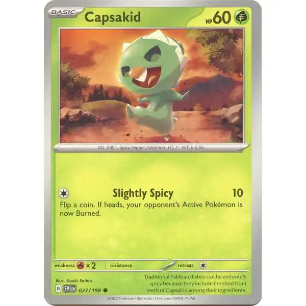 Pokemon Scarlet & Violet Base Set Common Capsakid #27