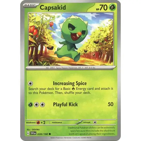 Pokemon Scarlet & Violet Base Set Common Capsakid #28