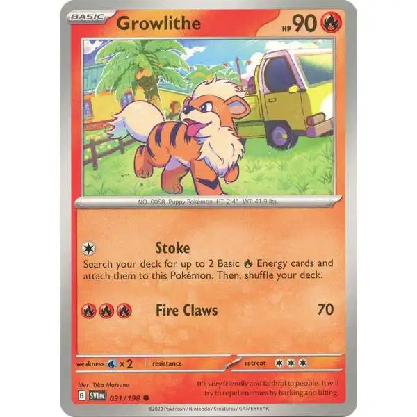 Pokemon Scarlet & Violet Base Set Common Growlithe #31