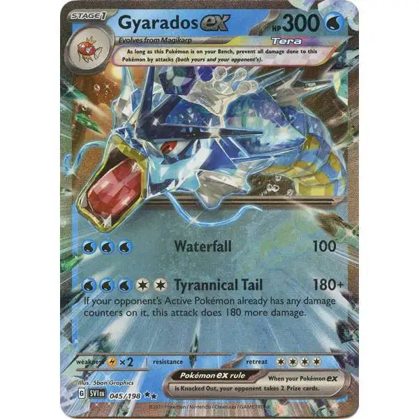 Pokemon Scarlet & Violet Base Set Double Rare Gyarados ex #45 [Damage]