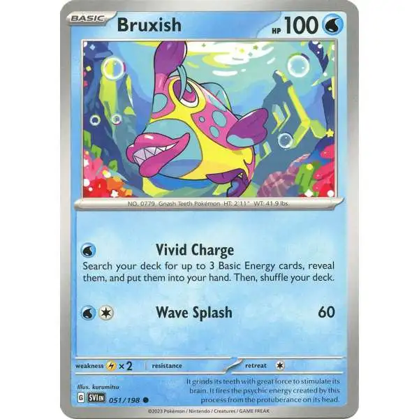 Pokemon Scarlet & Violet Base Set Common Bruxish #51