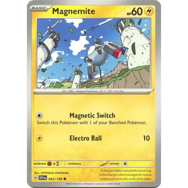 Pokemon Scarlet & Violet Base Set Common Magnemite #63