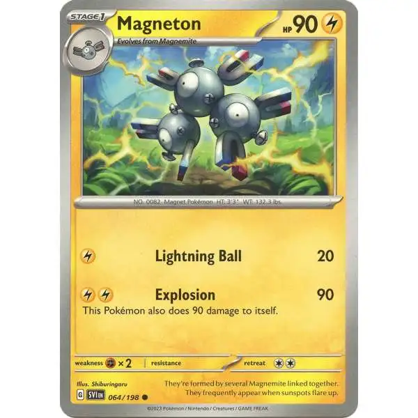 Pokemon Scarlet & Violet Base Set Common Magneton #64