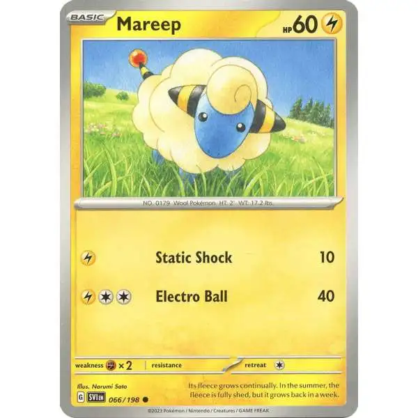 Pokemon Scarlet & Violet Base Set Common Mareep #66