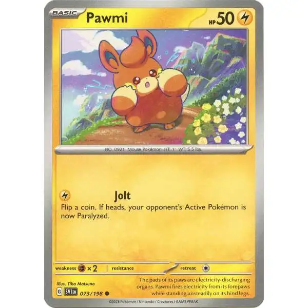 Pokemon Scarlet & Violet Base Set Common Pawmi #73