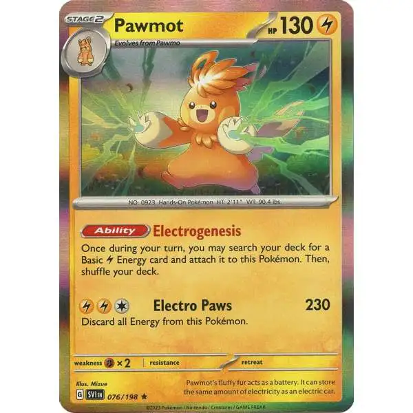 Pokemon Scarlet & Violet Base Set Holo Rare Pawmot #76