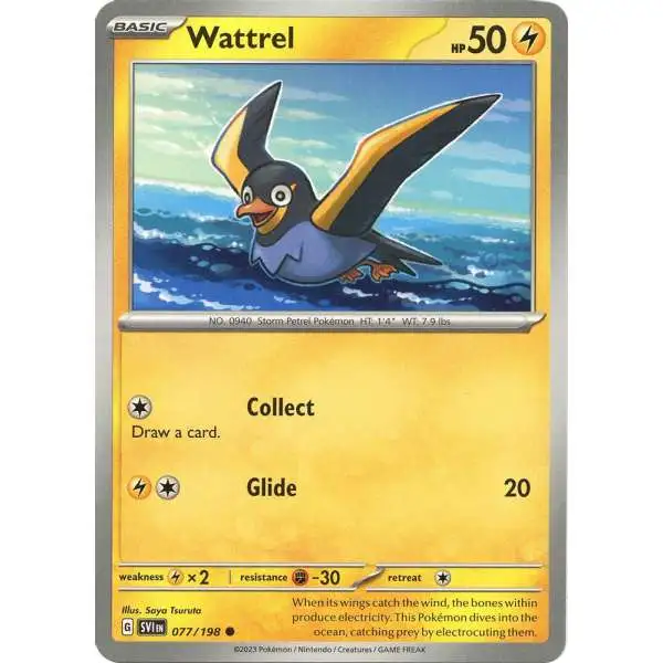 Pokemon Scarlet & Violet Base Set Common Wattrel #77