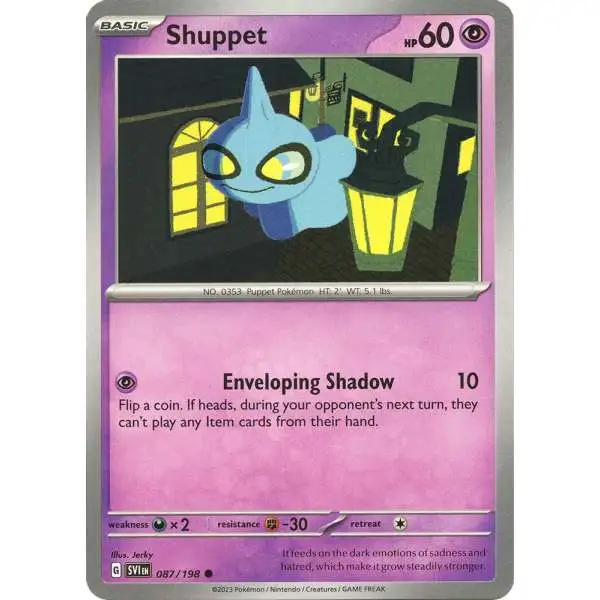 Pokemon Scarlet & Violet Base Set Common Shuppet #87