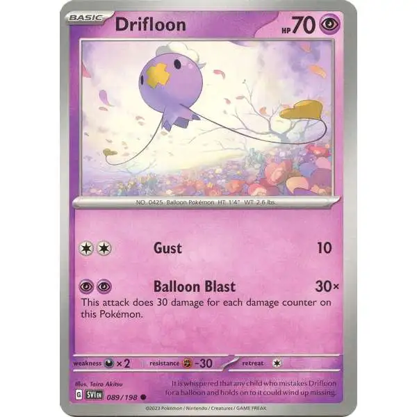 Pokemon Scarlet & Violet Base Set Common Drifloon #89