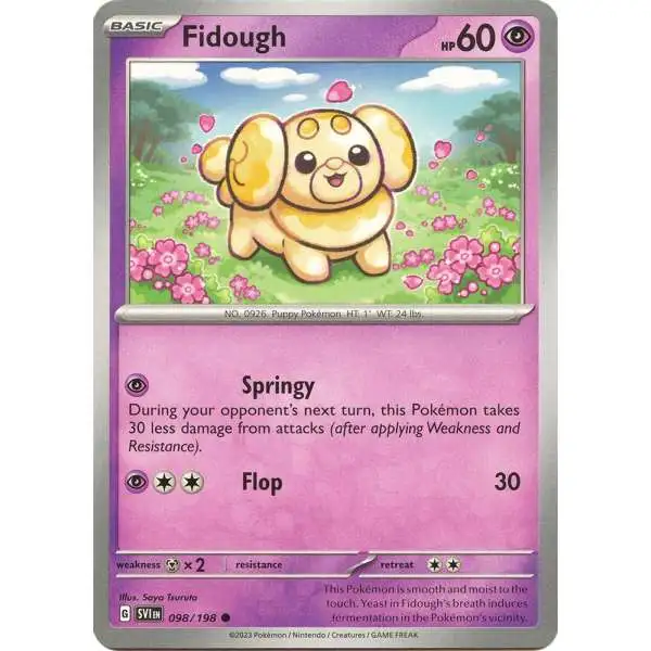 Pokemon Scarlet & Violet Base Set Common Fidough #98