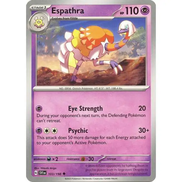 Pokemon Scarlet & Violet Base Set Uncommon Espathra #103