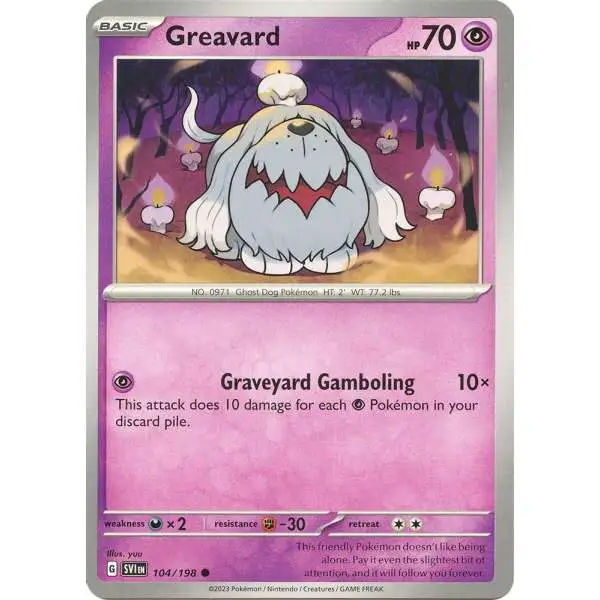 Pokemon Scarlet & Violet Base Set Common Greavard #104