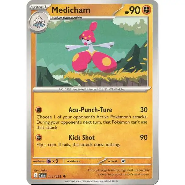 Pokemon Trading Card Game Scarlet & Violet Base Set Uncommon Medicham #111/198