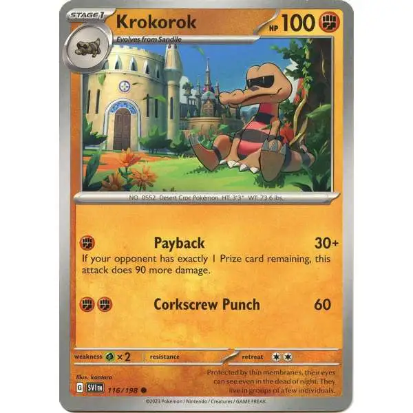 Pokemon Scarlet & Violet Base Set Common Krokorok #116