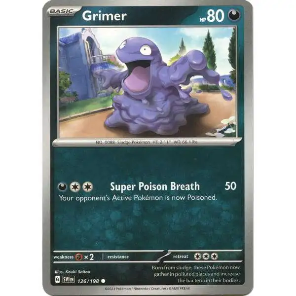 Pokemon Scarlet & Violet Base Set Common Grimer #126