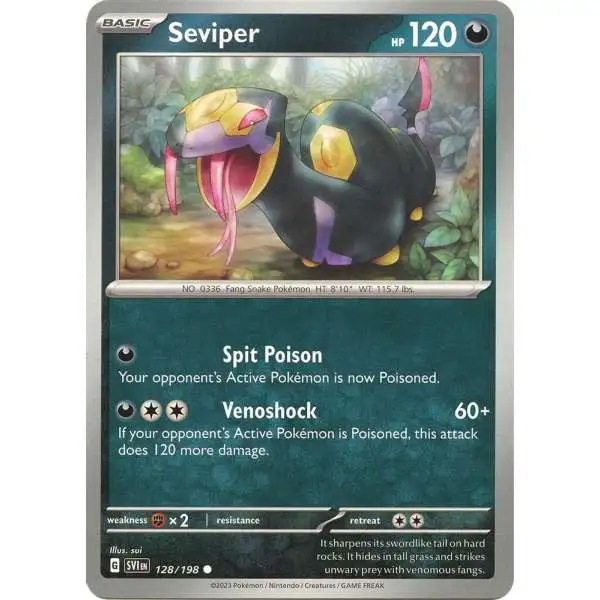 Pokemon Scarlet & Violet Base Set Common Seviper #128