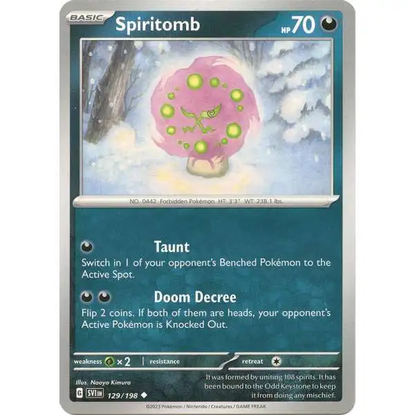 Pokemon Scarlet & Violet Base Set Uncommon Spiritomb #129