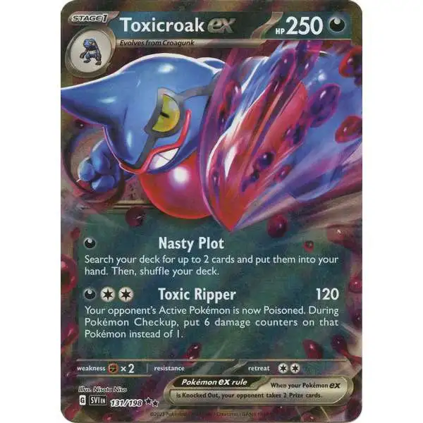 Pokemon Scarlet & Violet Base Set Double Rare Toxicroak ex #131