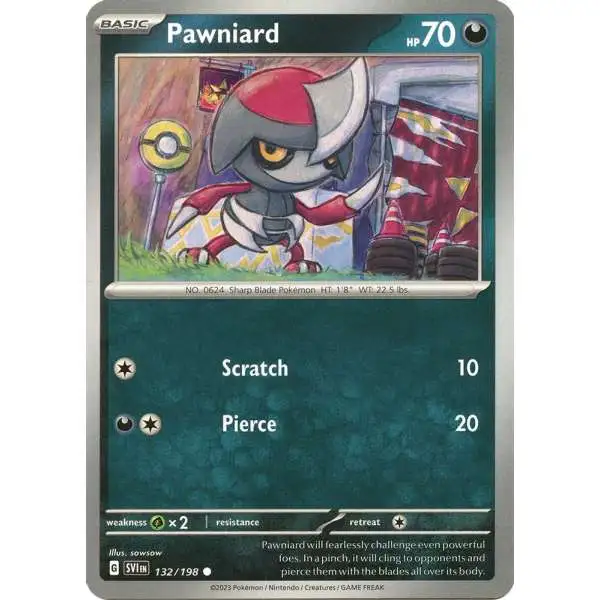 Pokemon Scarlet & Violet Base Set Common Pawniard #132