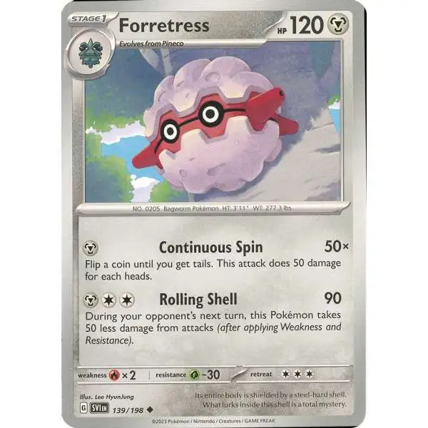 Pokemon Scarlet & Violet Base Set Uncommon Forretress #139