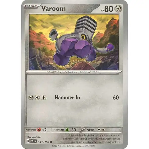 Pokemon Scarlet & Violet Base Set Common Varoom #141