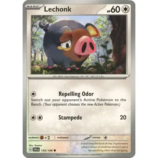 Pokemon Scarlet & Violet Base Set Common Lechonk #154