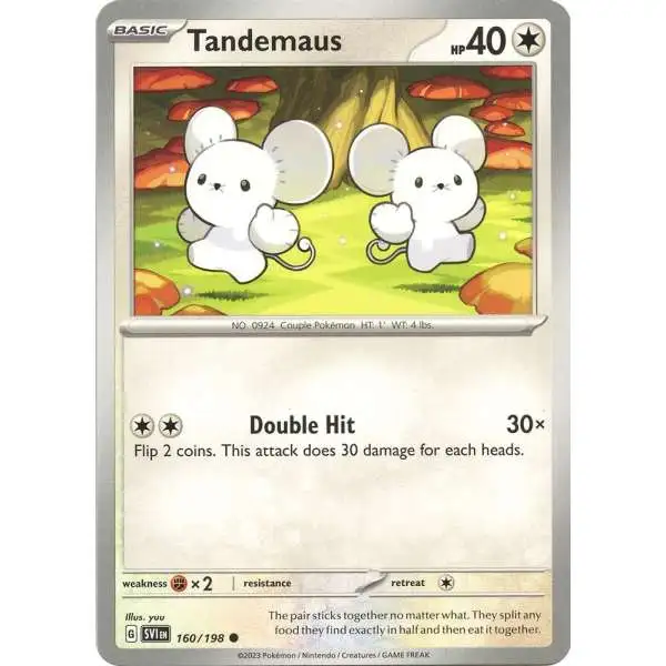 Pokemon Scarlet & Violet Base Set Common Tandemaus #160