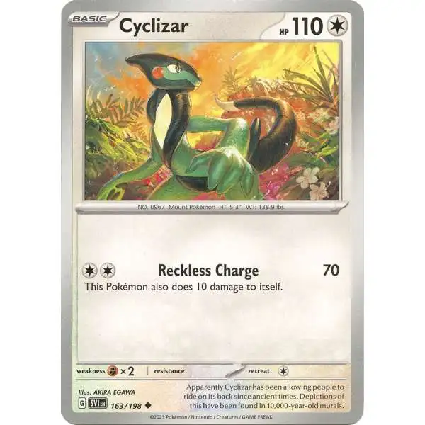 Pokemon Scarlet & Violet Base Set Uncommon Cyclizar #163