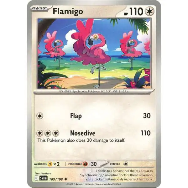 Pokemon Scarlet & Violet Base Set Uncommon Flamigo #165