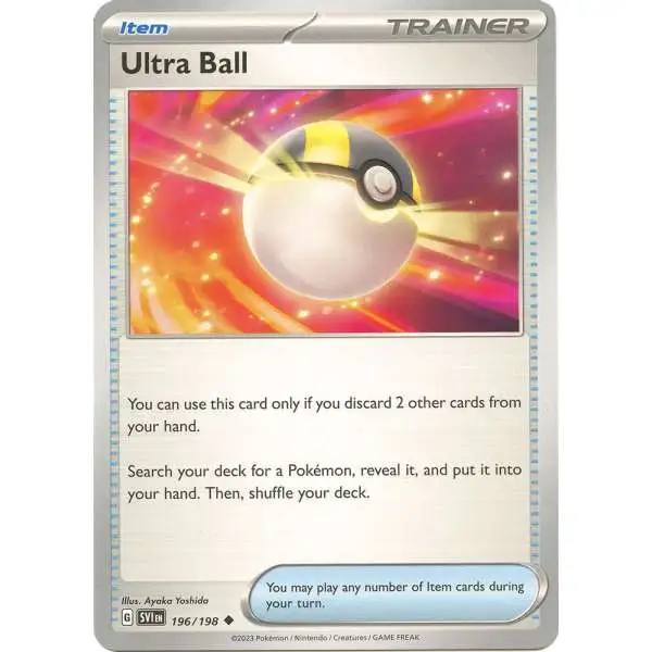 Pokemon Scarlet & Violet Base Set Uncommon Ultra Ball #196