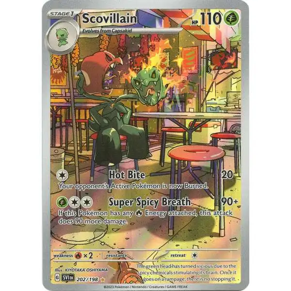 Pokemon Scarlet & Violet Base Set Illustration Rare Scovillain #202 [Illustration Rare]