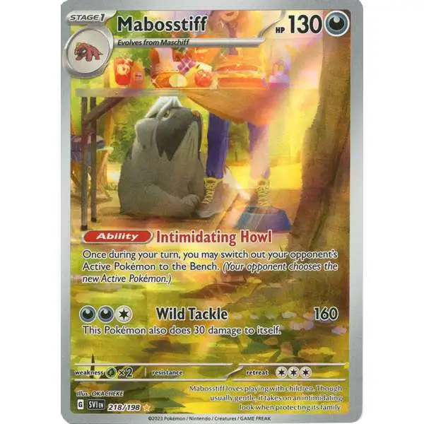 Pokemon Scarlet & Violet Base Set Illustration Rare Mabosstiff #218