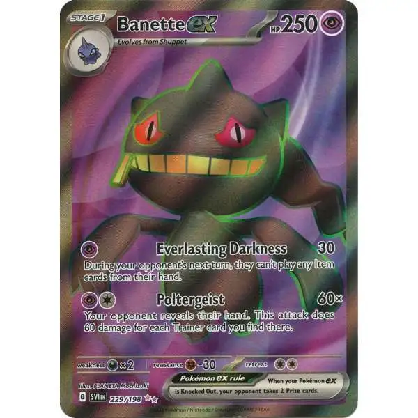 Pokemon Scarlet & Violet Base Set Ultra Rare Banette ex #229