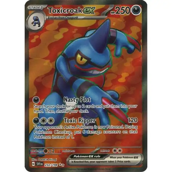 Pokemon Scarlet & Violet Base Set Ultra Rare Toxicroak ex #232