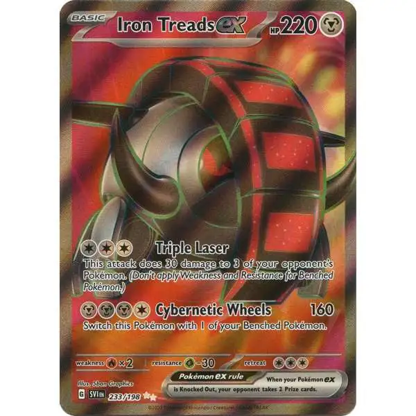 Pokemon Scarlet & Violet Base Set Ultra Rare Iron Treads ex #233