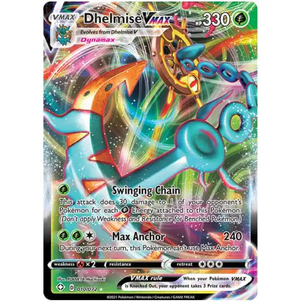 Pokemon Shining Fates Ultra Rare Dhelmise VMAX #10