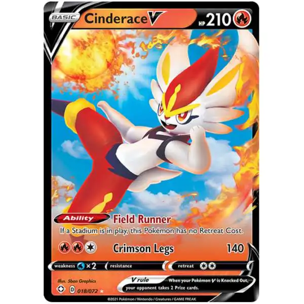 Pokemon Shining Fates Ultra Rare Cinderace V #18
