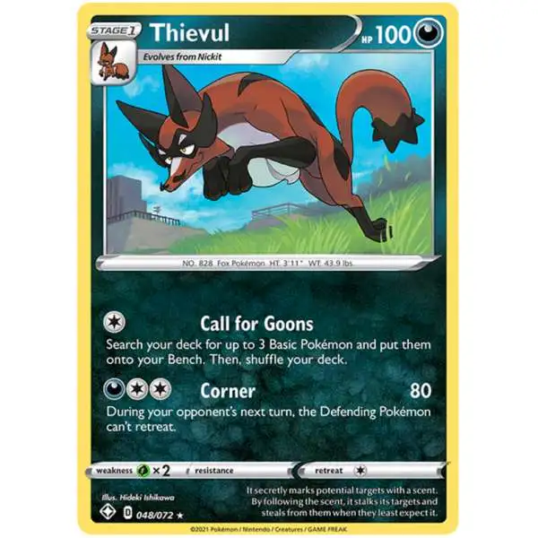 Pokemon Shining Fates Holo Rare Thievul #48