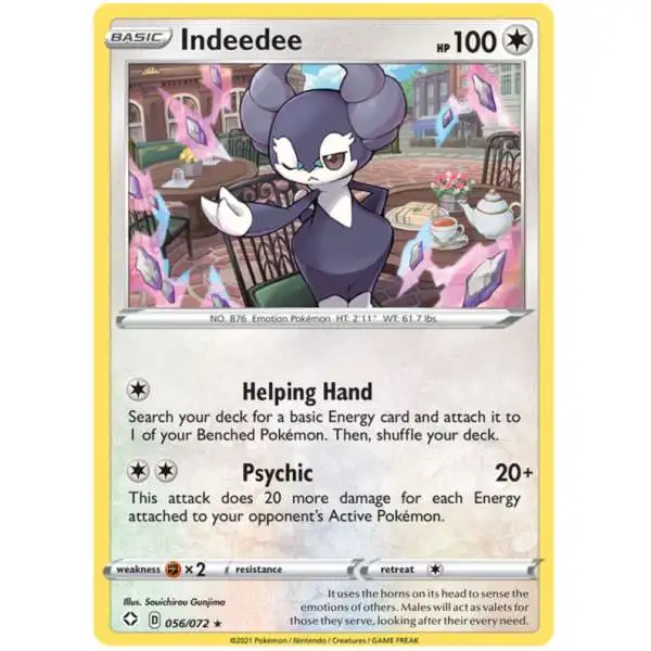 Pokemon Shining Fates Holo Rare Indeedee #56