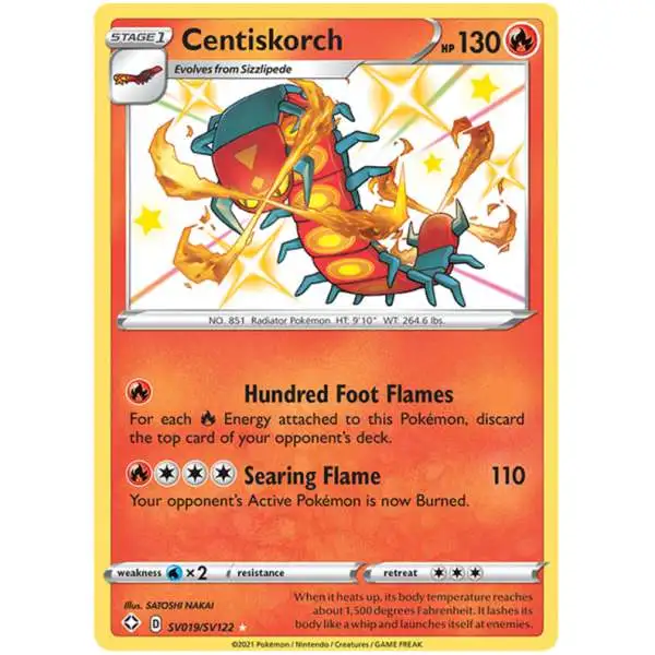 Pokemon Shining Fates Shiny Rare Centiskorch SV019