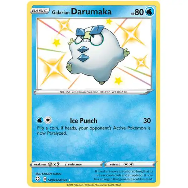 Pokemon Shining Fates Shiny Rare Galarian Darumaka SV023