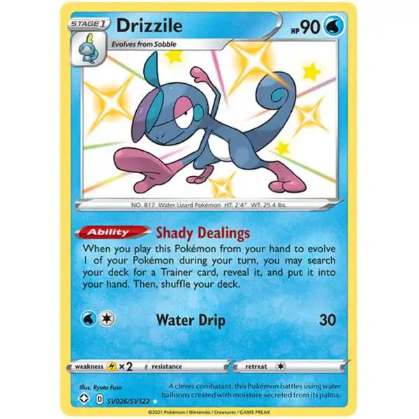 Pokemon Shining Fates Shiny Rare Drizzile SV026