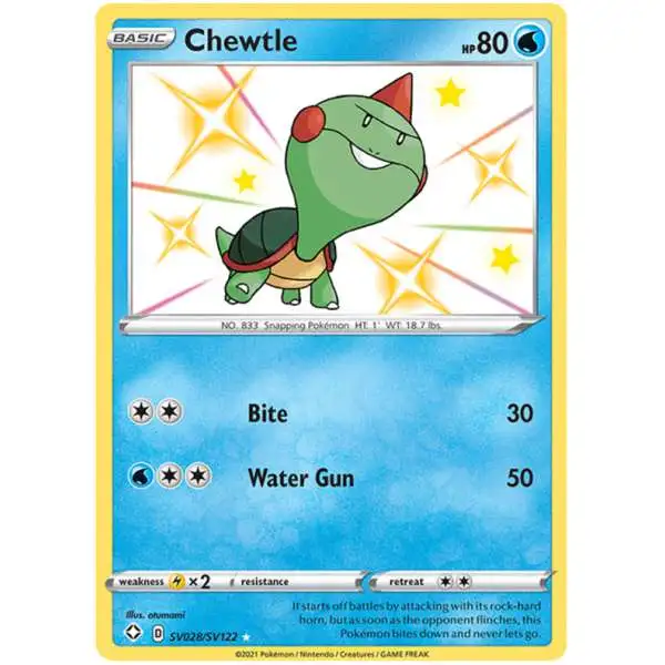 Pokemon Shining Fates Shiny Rare Chewtle SV028