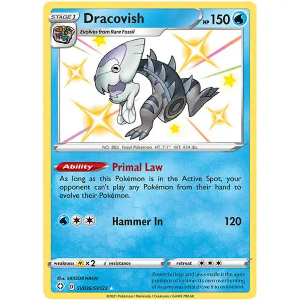 Pokemon Shining Fates Shiny Rare Dracovish SV036