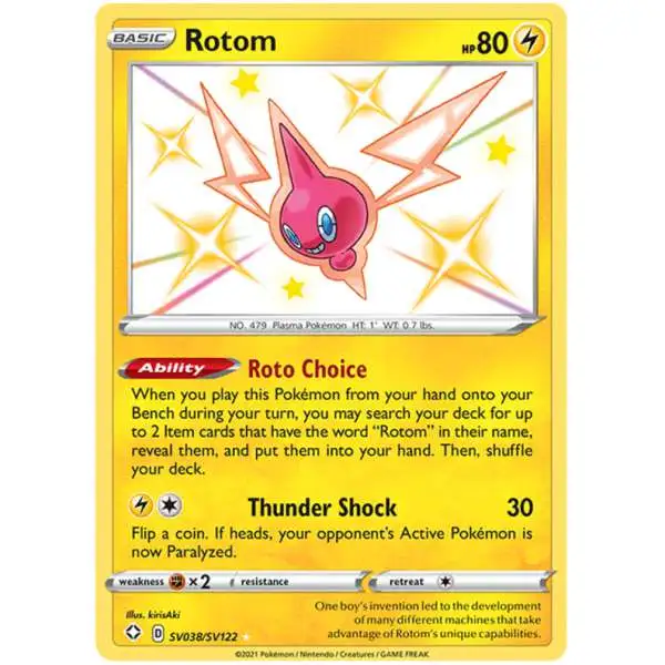 Pokemon Shining Fates Shiny Rare Rotom SV038